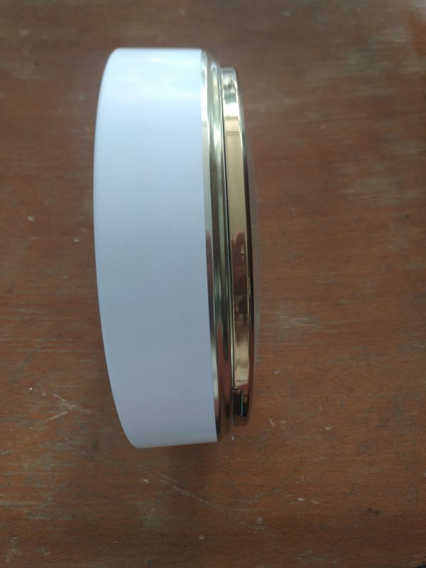 Orologio da parete bianco e dorato metallo - immagine 4