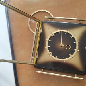 Orologio da parete vintage quadrato ottone