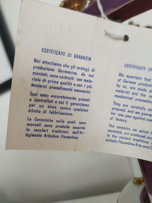 Orologio da tavolo ceramiche artistiche Alfa - immagine 5