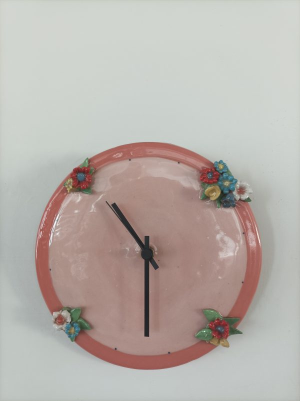 orologio ceramica Landi fiorellini
