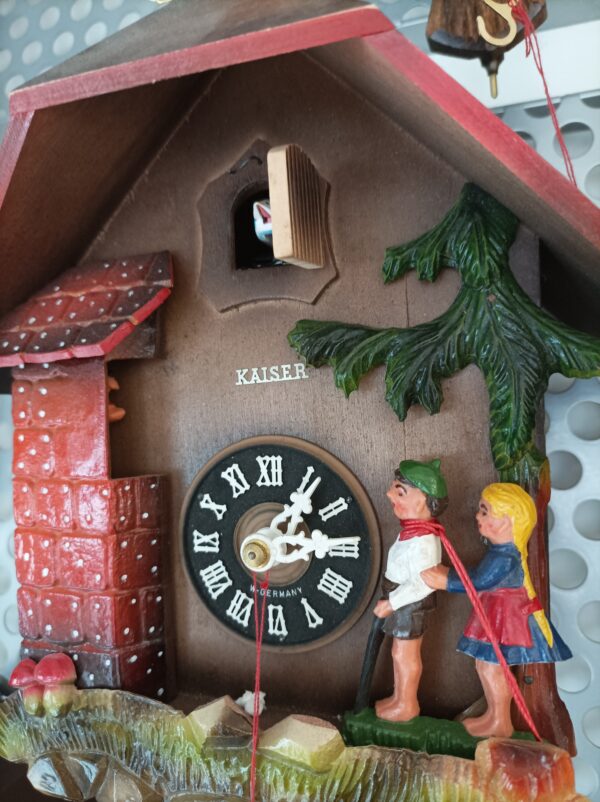Orologio a cucù vintage casetta Hansel e Gretel - immagine 2